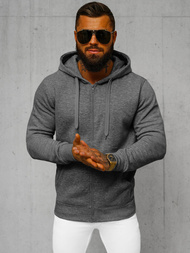 Ανδρικό Φούτερ με Κουκούλα σκούρο-γκρι OZONEE JS/2008Z