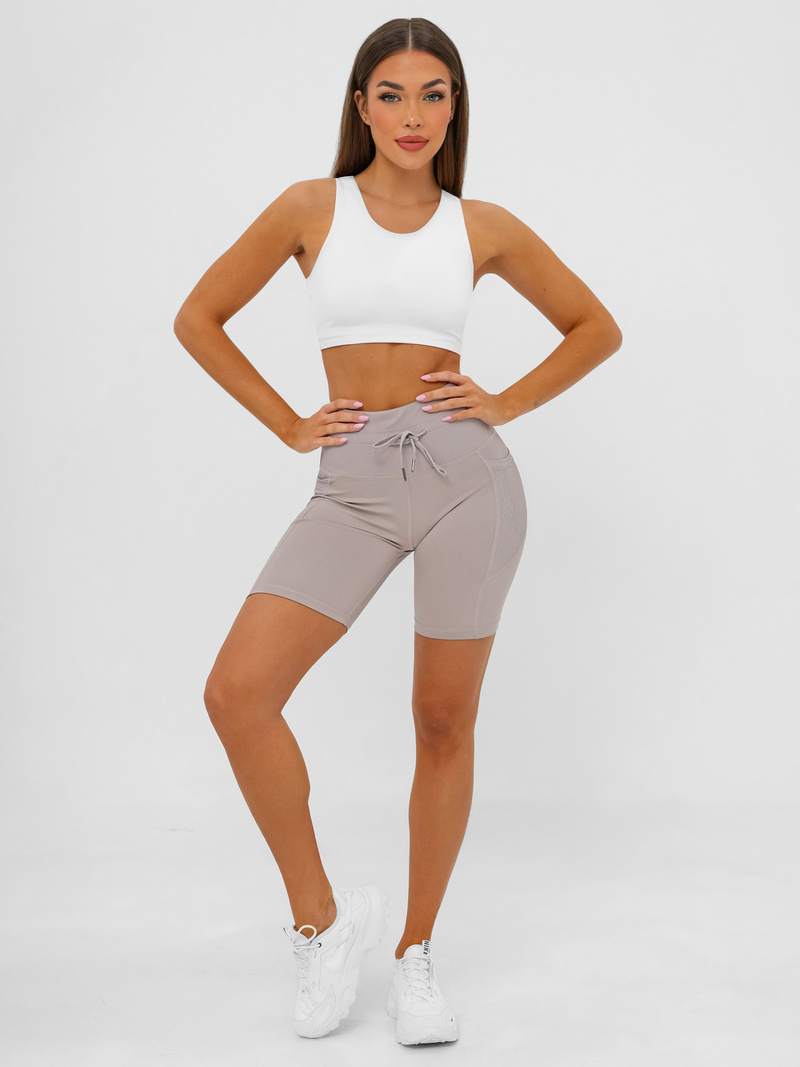 Κοντό μαύρο γυναικείο μόκα OZONEE JS/XY24026S