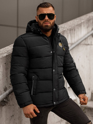 Ανδρικό μπουφάν mαύρος OZONEE JS/57M7503/392Z