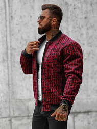 Ανδρικό μπουφάν kόκκινο και μαύρο OZONEE O/3A55