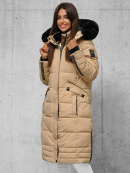 Γυναικείο μπουφάν μπεζ OZONEE O/W377