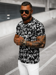 Ανδρικό μπλουζάκι μαύρο OZONEE O/T1268/3