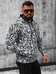 Ανδρικό Φούτερ με ασπρό-μαύρο OZONEE O/3503BZZ