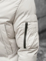 Ανδρικό χειμερινό μπουφάν Ανοιχτό-μπεζ OZONEE JS/M790/62