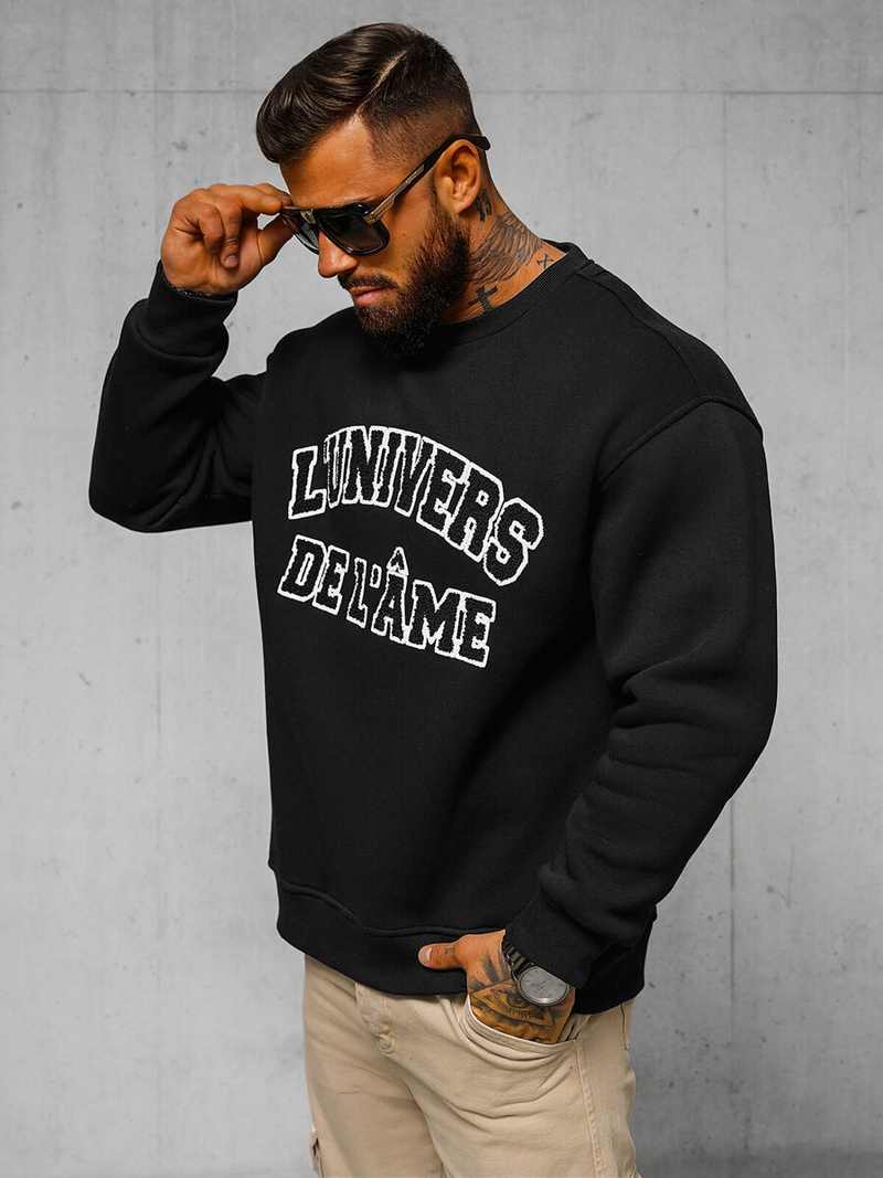 Φούτερ μαύρο OZONEE O/SWE23055