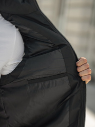 Ανδρικό αμάνικο μπουφάν μαύρο OZONEE JS/32M1780/392