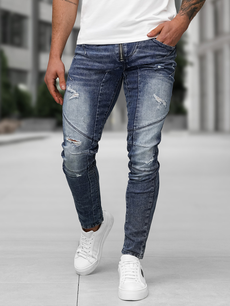 Ανδρικό τζιν παντελόνι mπλε OZONEE NB/MP0045BZ