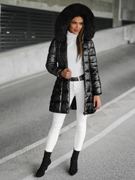 Γυναικείο μπουφάν mαύρος OZONEE JS/16M9120/392Z