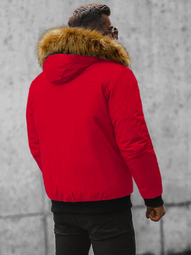 Ανδρικό χειμερινό μπουφάν Κόκκινο OZONEE JS/M2019/275