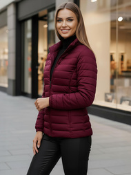 Γυναικείο μπουφάν μπορντό OZONEE JS/16M9103/01Z