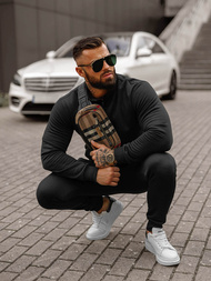 Ανδρικό σετ φόρμας μαύρο OZONEE JS/68C10385/3Z