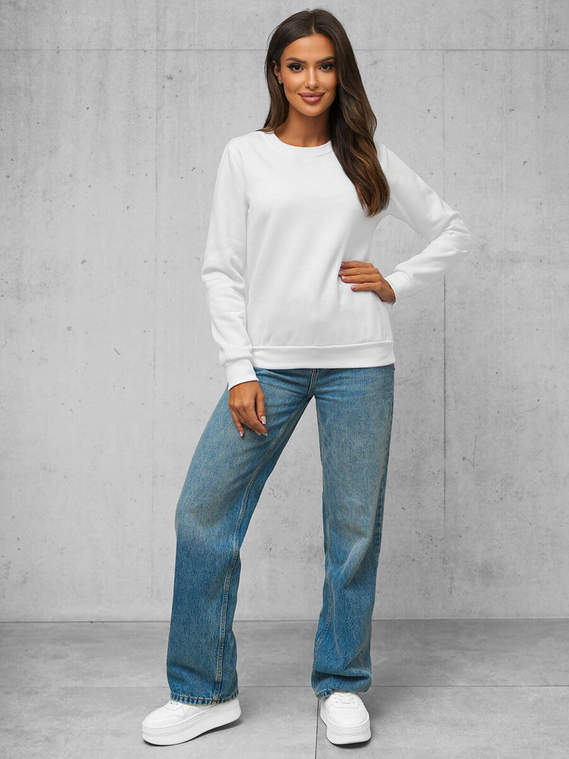 Γυναικείο φούτερ λευκό OZONEE JS/W01Z