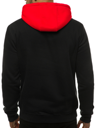 Ανδρικό Φούτερ με Κουκούλα μαύρο OZONEE JS/KS2161