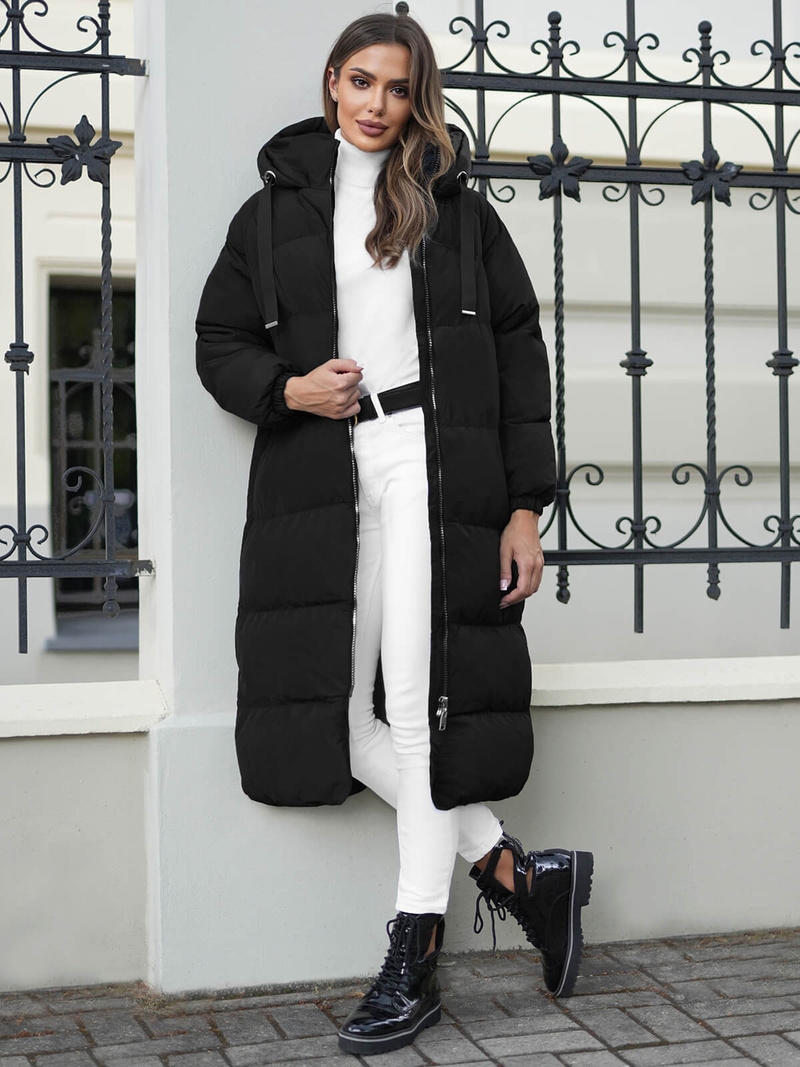 Γυναικείο μπουφάν μαύρο OZONEE JS/5M3163/392Z