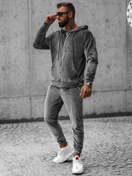 Ανδρικό σετ φόρμας Γκρί OZONEE O/D8160/9157