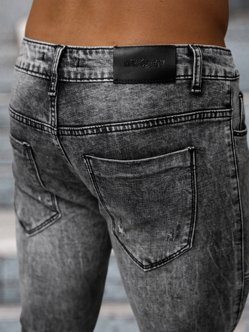 Ανδρικό τζιν παντελόνι mαύρος OZONEE NB/MP0069N