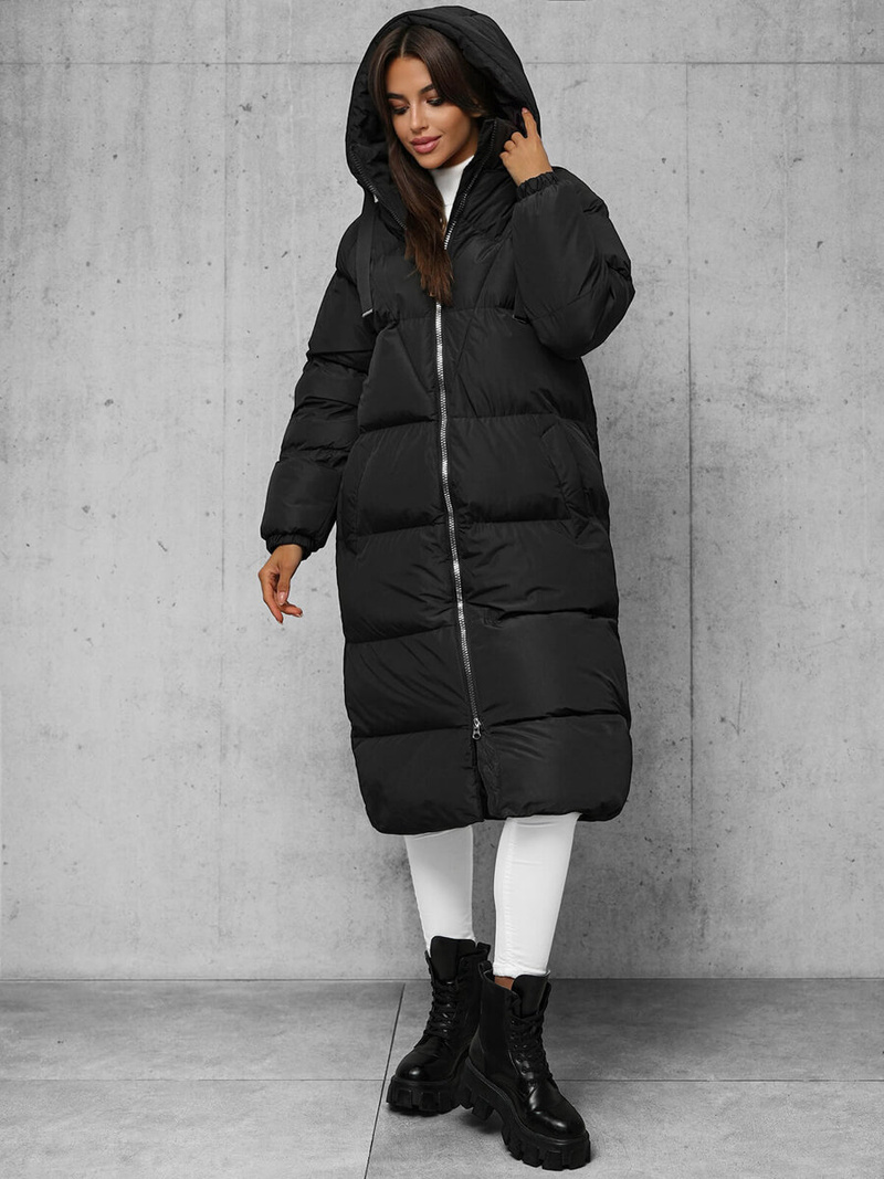 Γυναικείο μπουφάν μαύρο OZONEE JS/5M3163/392Z