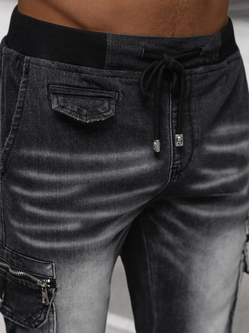 Ανδρικό παντελόνι jogger mαύρος OZONEE NB/MP0108N