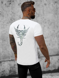 Ανδρικό μπλουζάκι λευκό OZONEE NB/MT3057