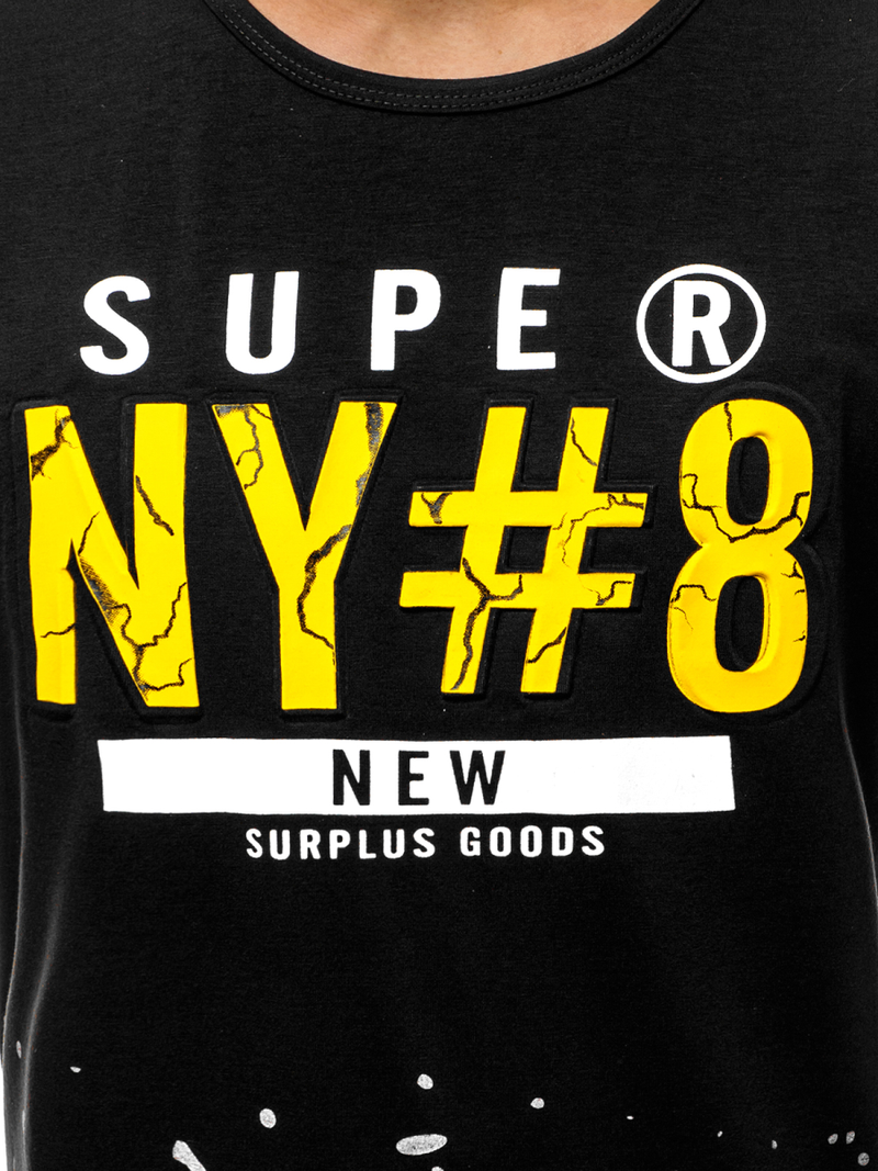 Ανδρικό μπλουζάκι μαύρο OZONEE JS/KS2028