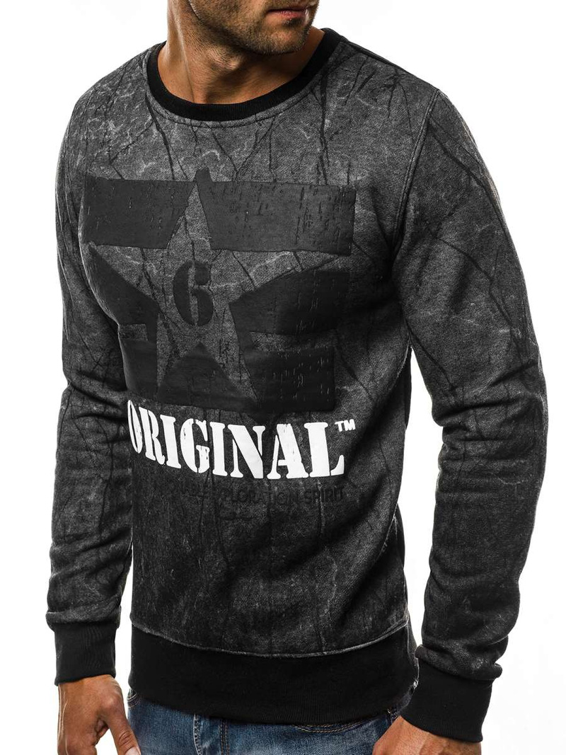 Ανδρικό Φούτερ γραφίτη OZONEE JS/DD257