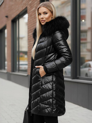 Γυναικείο μπουφάν μαύρο OZONEE JS/16M9100/392Z