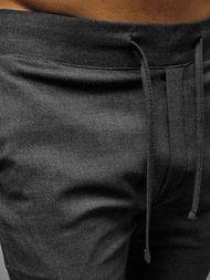 Ανδρικό σόρτς chino jogger γραφίτη OZONEE DJ/5539