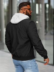 Ανδρικό μπουφάν μαύρο OZONEE JS/84M3031/392