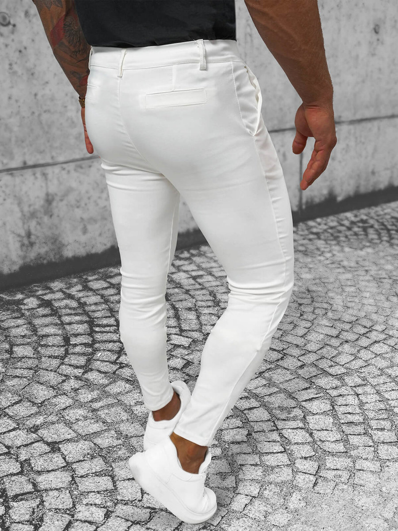 Ανδρικό παντελόνι chino εκρού OZONEE O/P4049