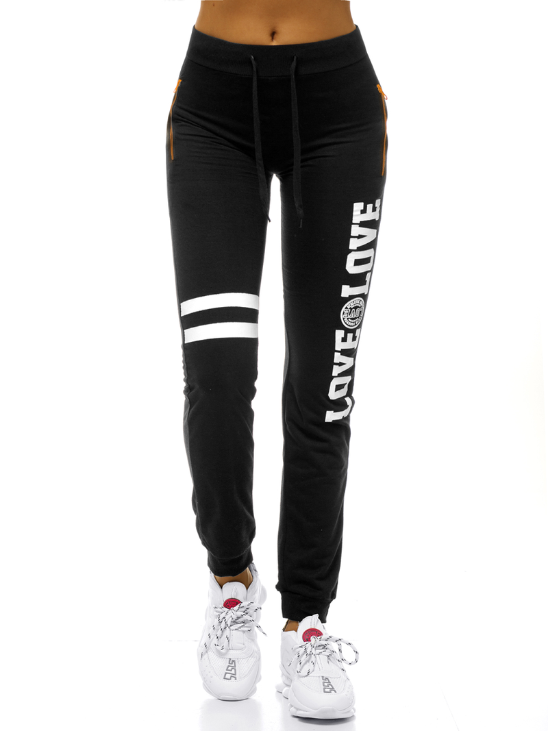 Γυναικείο παντελόνι φόρμας μαύρο OZONEE O/9927