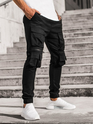 Ανδρικό παντελόνι chino jogger μαύρο OZONEE G/2787
