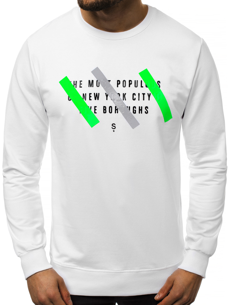 Ανδρικό Φούτερ λευκό OZONEE MACH/2105