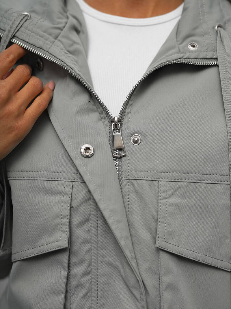 Γυναικείο μπουφάν Γκρί OZONEE O/G118Z