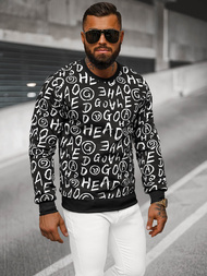 Ανδρικό Φούτερ Mαύρος OZONEE JS/8B1221/3