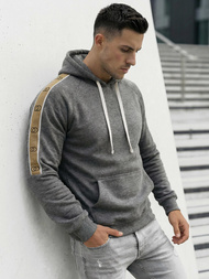 Ανδρικό Φούτερ με Κουκούλα γραφίτη OZONEE JS/8B1730/5Z