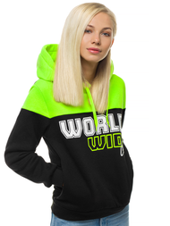 Γυναικείο φούτερ με κουκούλα μαύρο OZONEE JS/KSW2006