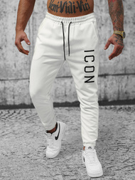 Ανδρικό παντελόνι φόρμας λευκό OZONEE O/D9125