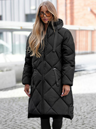 Γυναικείο μπουφάν μαύρο OZONEE JS/5M3168/392Z