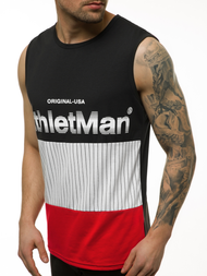 Ανδρικό αμάνικο μπλουζάκι μαύρο OZONEE JS/SS11065