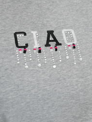 Γυναικείο μπλουζάκι γκρι OZONEE JS/RJ77542