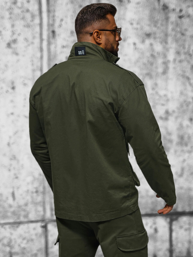 Ανδρικό μπουφάν χακί OZONEE O/G3035