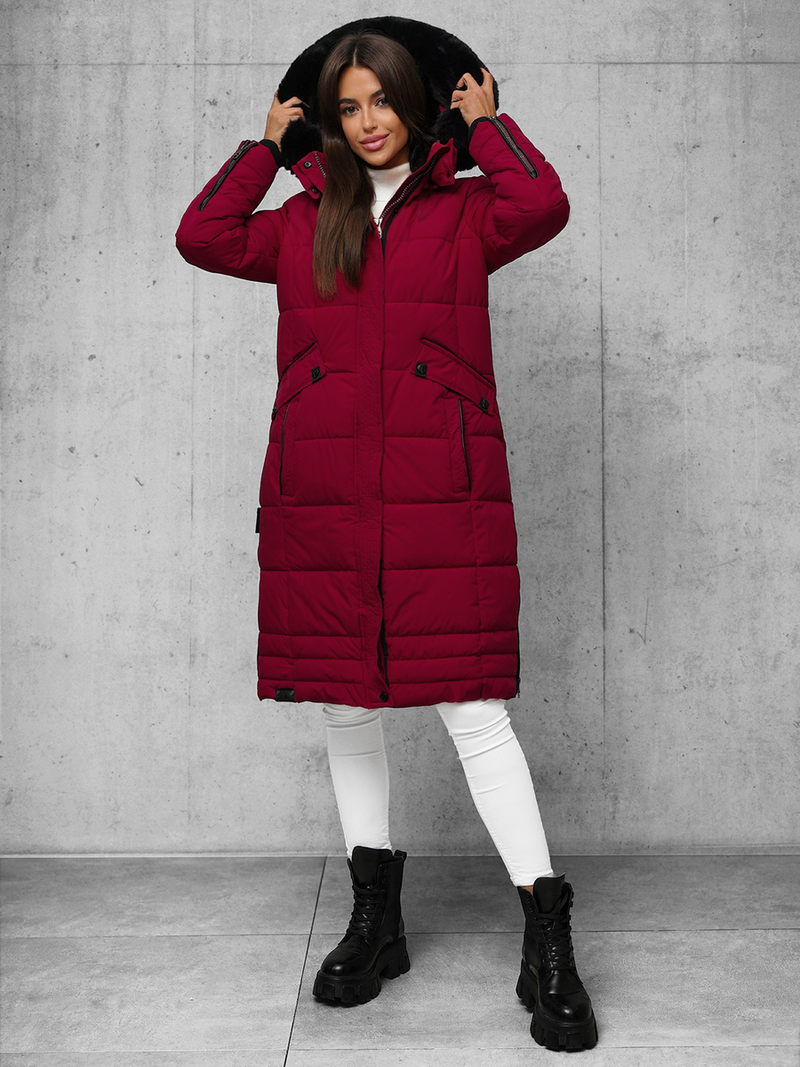 Γυναικείο μπουφάν μπορντό OZONEE O/W377