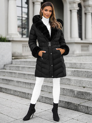 Γυναικείο μπουφάν μαύρο OZONEE JS/5M3156/392Z