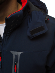 Ανδρικό μπουφάν Softshell ναυτικό μπλε-Κόκκινο OZONEE GE/12262
