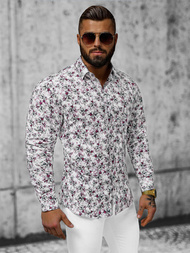 Ανδρικό πουκάμισο λευκό OZONEE O/V18