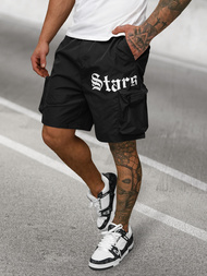 Ανδρικό σορτς mαύρος OZONEE JS/27K6551/3