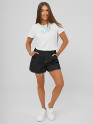 Γυναικείο μπλουζάκι Λευκό και μέντα OZONEE JS/RJ77542