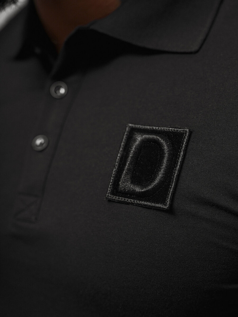 Ανδρική μπλούζα polo μαύρο OZONEE NB/MT3105Z