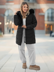 Γυναικείο μπουφάν μαύρο OZONEE JS/16M9121/392Z