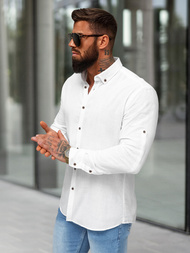 Ανδρικό πουκάμισο λευκό OZONEE O/V143